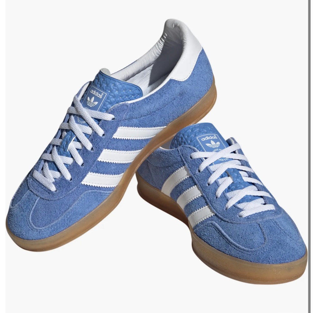 Adidas Women’s Blue Gazelles with Gum Sole